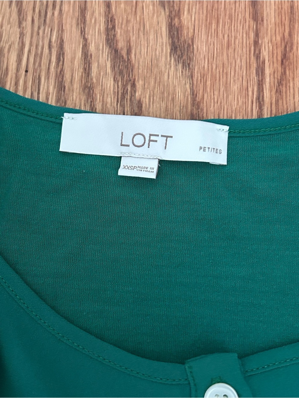 LOFT Ruffle-Sleeve Button Front Blouse - Picture 3 of 4